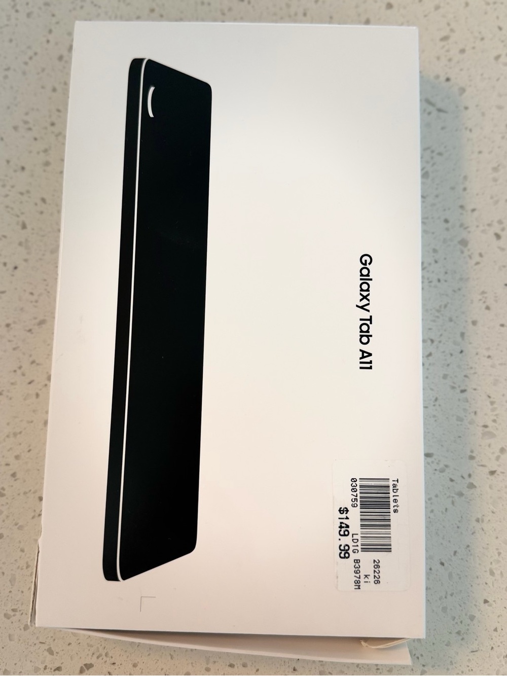 Samsung Galaxy Tab A11 Case - White and Black Graphic Box